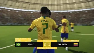 PES 2019 | BRASIL vs. COLOMBIA | FULL MATCH GAMEPLAY