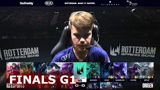 G2 eSports vs Origen - Game 1 | Finals S9 LEC Spring 2019 | G2 vs OG G1