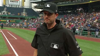 Tumpane honored before game at PNC Park