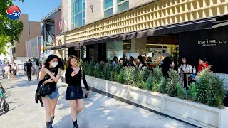 Hot Summer HANNAM-DONG CAFE STREET, Seoul Hot cafe alley. 4K Seoul Korea Travel Walk.