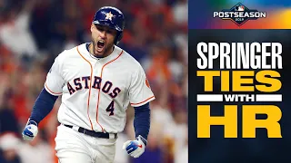 Astros' George Springer SMASHES game-tying home run vs. Yankees in ALCS Game 2 | MLB Highlights