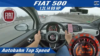 Fiat 500 1.2 69HP (2020) - Autobahn Top Speed Drive POV