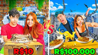 QUEM FIZER O MELHOR JANTAR DE CASAL DE 10,100 OU 1000 REAIS, VENCE!! EMOCIONANTE!!