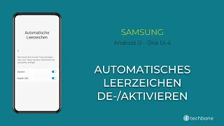 Automatisches Leerzeichen de-/aktivieren - Samsung [Android 12 - One UI 4]