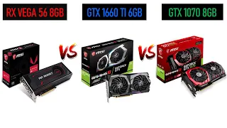 GTX 1660 Ti vs GTX 1070 vs RX Vega 56 - i5 9600k - Gaming Comparisons