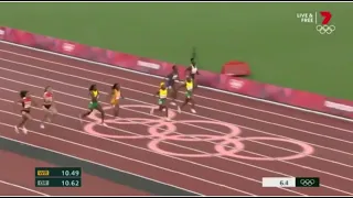 tokoy2020Olympic women's 100m final New Olympic record 10.61 Elaine Thompson #Jamaica tema