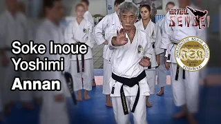 Soke Inoue Yoshimi teaches kata Annan & bunkai - Seminar Italy 2013