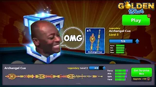 Can we do LEVEL MAX of ARCHANGEL CUE in 99 GOLDEN SHOTS? 8 Ball Pool - Gaming With K - Miniclip