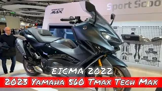 2023 Yamaha 560 Tmax Tech Max Walkaround EICMA 2022 Fiera Milano Rho