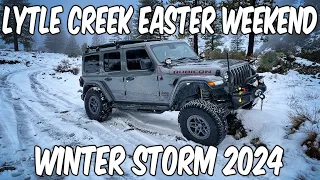 LYTLE CREEK EASTER WEEKEND WINTER STORM 2024 |  FRESH SNOW FALL.