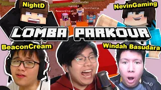 LOMBA PARKOUR YOUTUBER MINECRAFT! (BeaconCream, Windah Basudara, NightD, Nevin)