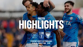 Stockport County Vs AFC Wimbledon - Match Highlights - 01.04.24