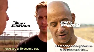 "I Owe you a 10-second Car" Scene 🔥🤩 - F9 vs The Fast and the Furious