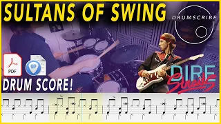 Sultans Of Swing - Dire Straits | DRUM SCORE Sheet Music Play-Along | DRUMSCRIBE