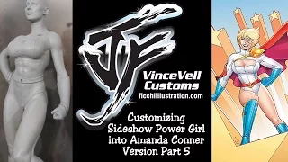 Power Girl Custom Statue into Amanda Conner Version WIP Part 5