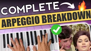 Gulabi Ankhein - Complete Piano Arpeggio breakdown - Arpeggio patterns on Hindi songs - PIX Series