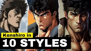 Asking A.I. what KENSHIRO would look like in 10 different fashions