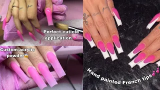 How to get the perfect French tip (nail tutorial )