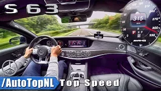 315km/h Mercedes-AMG S63 4Matic+ AUTOBAHN TOP SPEED by AutoTopNL