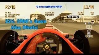 F1 2013 Classic Edition - Classic Race 1980's - Abu Dhabi 25% Race (Live Commentary) 1080p HD