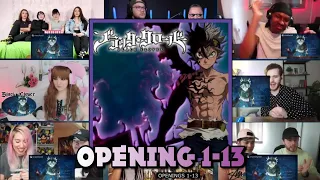 【THEME SONGS】All Black Clover Openings 1-13 Reactions Mashup