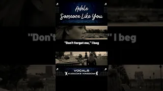 Someone Like You - Adele Karaoke Songs Lyrics No Vocals #shorts