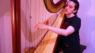 Stranger things main theme - Harp cover | Olga Benito