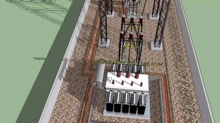 3D Animation of 33/11KV Substation (Outdoor Section)