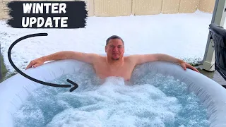 Inflatable Hot Tub Winter Cold Update....does it hold up?
