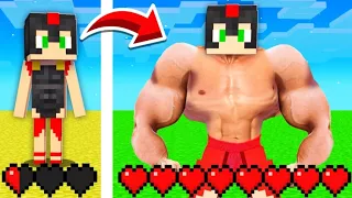 ¡Nos CONVERTIMOS en los MÁS FUERTES de MINECRAFT! 💪🥵 SIMULADOR DE FUERZA INVICTOR