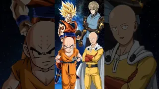 Goku & Krillin Active God Mode Saitama & Genos Against #shorts #goku #saitama #vegeta #garou