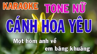 Cánh Hoa Yêu Karaoke Tone Nữ Nhạc Sống - Phối Mới Dễ Hát - Nhật Nguyễn