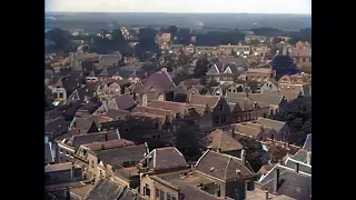 Stadsgezichten van Gouda in 1922 in kleur! City of Gouda in color! [AI colorized]