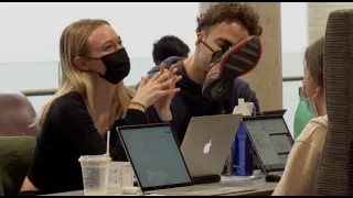 Sitting At Strangers Tables Wearing WEIRD Masks!