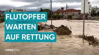 Rettungskrimi nach massiven Überschwemmungen in Griechenland