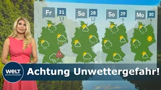 DEUTSCHLAND: Starkregen und Gewitter! Jetzt drohen in diesen Gebieten heftige Unwetter