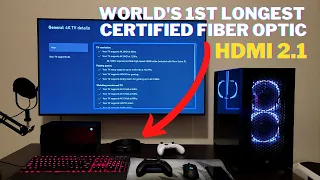 World's Longest Certified HDMI 2.1 Fiber Optical Cable for PS5, Xbox Series X and PC with RTX 3080