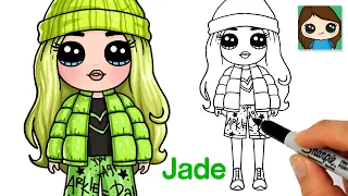 How to Draw Jade Hunter | Rainbow High Fashion Doll