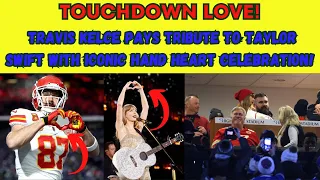 Travis Kelce Pays Tribute to Taylor Swift with Iconic Hand Heart Celebration #taylorswift