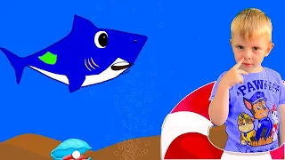 BABY SHARK на русском - АКУЛЕНОК малыш  - развивающая детская песня мультик про животных