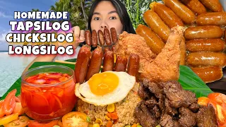 TAPSILOG | LONGSILOG | CHICKSILOG MUKBANG PINOY MUKBANG