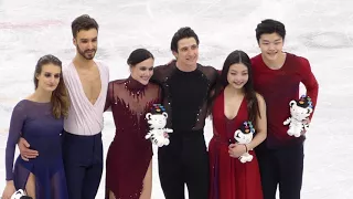 2018-02-20 Ice dance medalists pose for photos