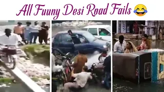 Desi People Road Fails | Funny Accidents | Pakistan & India | No hate