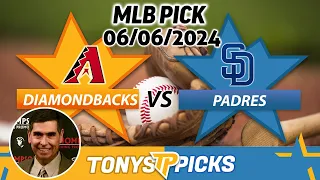 Arizona Diamondbacks vs. San Diego Padres 6/6/24 MLB Picks & Predictions by Tony Tellez,