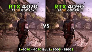 RTX 4070 vs RTX 4090 - Test In 4K🔥 | How Big Is The Diffference? | 8 Games Tested