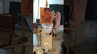 Local painting session with life model