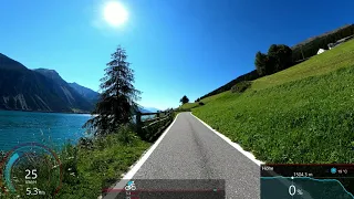 New Version Fat Burning Indoor Cycling Workout Alps South Tyrol Lake Tour 2020 Garmin 4K