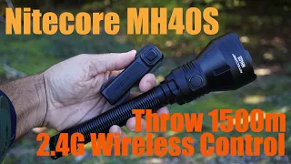 Nitecore MH40S Thrower 1500 lumens 1500m G9 LED 2.4G Wireless Remote Switch Double Tactical Switches