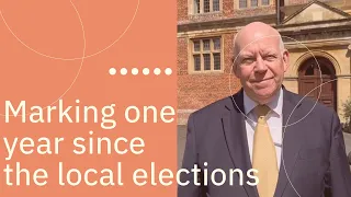 Marking one year since the local elections