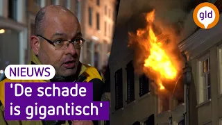 Grote uitslaande brand verwoest pand in Nijmegen